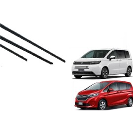FREED Wiper Rubber Replacement GB5 GB6 GB7 GB8 GT1 GT2 GT3 GT4 GT5 GT6 GT7 GT8 FREED+ Compatible Size Genuine Compatible Front 2 Pieces Rear 1 Piece Total 3 Pieces Replacement Set Driver Passenger