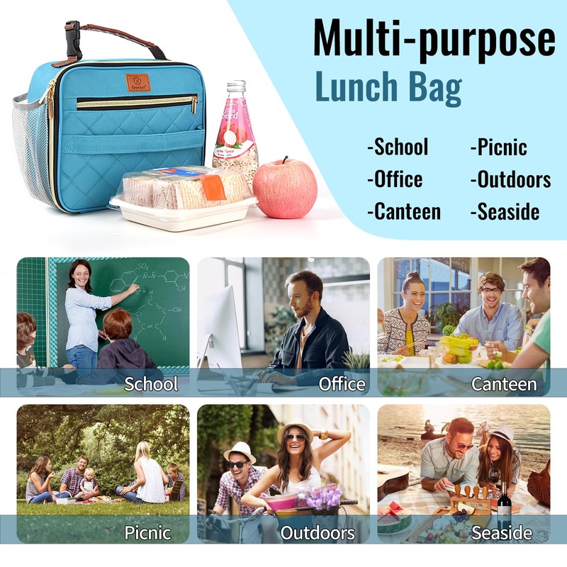Genteen Lunch Box for Men Women Adults Kids - Insulated