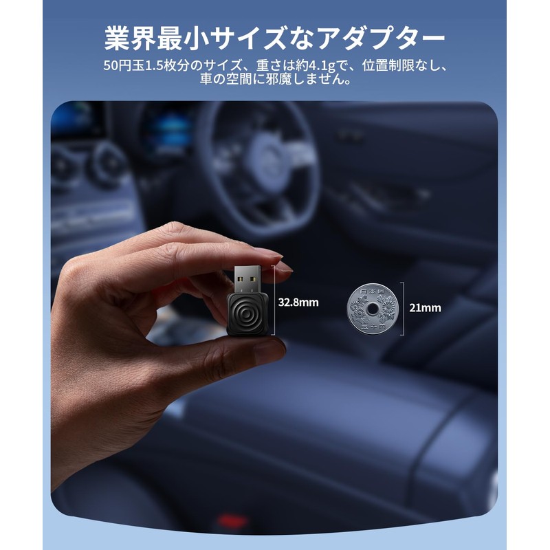 JESIMAIK MINIUltra Wireless CarPlay & Android Auto Adapter, Wireless Connection,