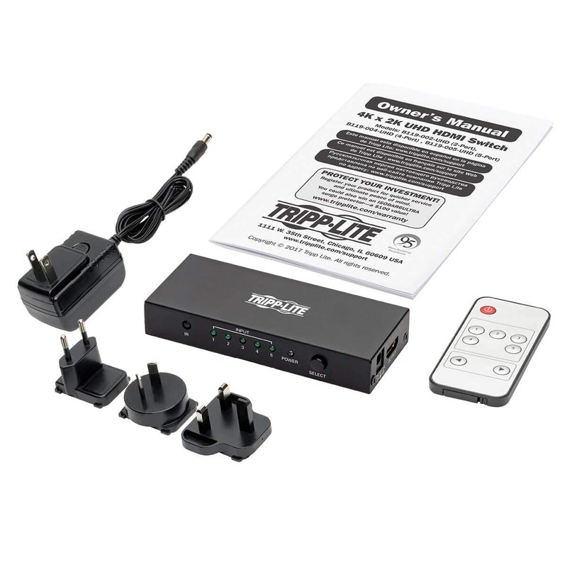 Tripp Lite HDMI Switch 5-Port for Video & Audio 4K