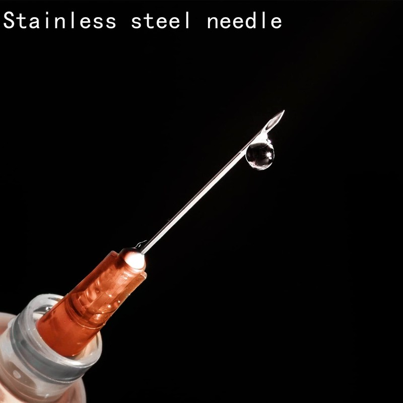 100Pack 25Ga 1 Inch/25mm Disposable Lab Utensils Individually Sealed Wrapped