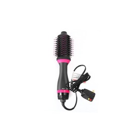 Hair Dryer Brush Removable Comb, Cool Tip, Tangle-Free Combination Bristles, Ceramic-Coated Metal Tube, Ionic Technology - Ideal for Curly & Long Hair, Perfect for Young Girls & Women