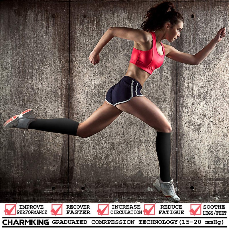 CHARMKING Compression Socks for Women & Men Circulation (3 Pairs)