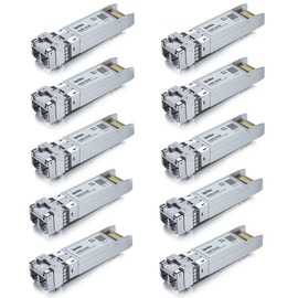 ipolex 10G SFP+ Multimode LC Transceiver, 10GBase-SR Mini GBIC Module Compatible with Cisco SFP-10G-SR, Ubiquiti UF-MM-10G, TP-Link TXM431-SR, Meraki, Netgear etc. (MMF, 850-nm, 300 meters) 10-Pack