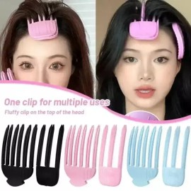 1/2개 열 없는 헤어 컬링 클립 자연스러운 보송보송한 스타일링 도구 없이 DIY 케어 볼륨과 질감을 위한 [Large Pink] 1/2 Open Hair Curling Clip Natural Fluffy Styling Tool DIY Care for Volume and Texture [Large Pink]