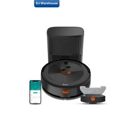 Bagotte Wet and Dry Laser Robot Vacuum Cleaner for Home Smart Appliance with Self-Empty Dust Bin Hard Floor Sweeping Robotcolor: Black, plug type: UK, voltage (v): 13.2
