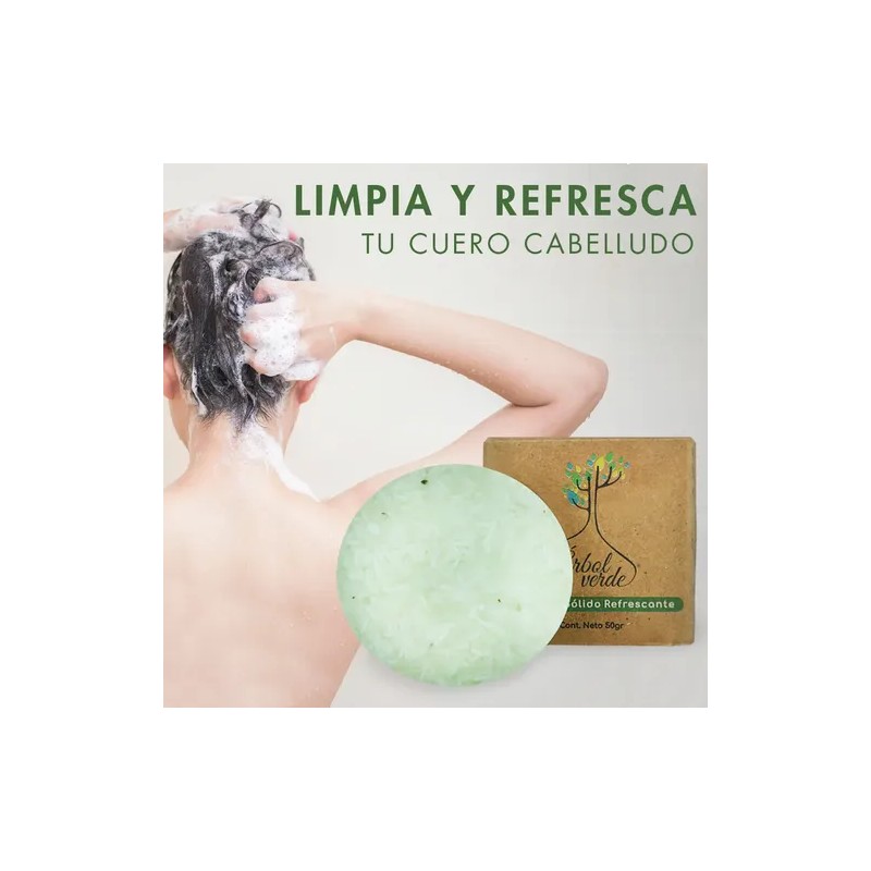 Shampoo Sólido Refrescante Orgánico De Eucalipto Y Menta