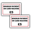 2-Pack Minimum Payment on Card Machine £5 Vinyl Stickers -