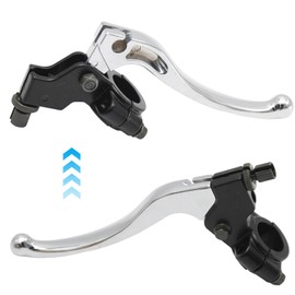 Aynaxcol Left Clutch Brake Handle Lever 22mm 7/8" with Cable Brake Pads 61'' Replacement for Coleman CT100U CC100X 98cc 3HP MBX10 for Mini Bike Parts Mini Bike Motorsports Pit Dirt Bike (Black)