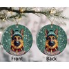 Christmas German Shepherd Dog Ornament - Pet Portrait Gift -