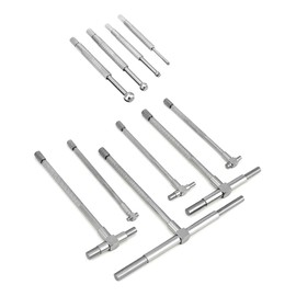 QWORK Stainless Steel Telescoping Bore Gauge Set - 1/8" to 1/2" Range and T Bore Hole Gauge Telescopic Gauge 6 Pcs 5/16" to 6"
