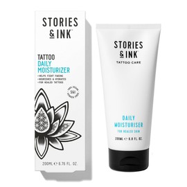 Stories & Ink Stories & Ink Tattoo Aftercare | DAILY MOISTURIZER - with Advanced UV Ink Protection to Prevent Tattoo Fading, Protects & Hydrates Healed Tattoos, 200 mL / 6.8 Fl Oz