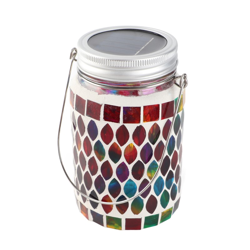 Mosaic Solar Lights Outdoor Hanging Lanterns Waterproof Mosaic Solar Lanterns