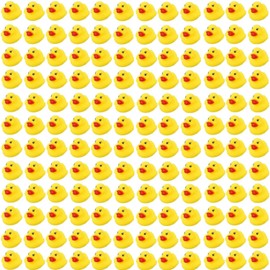 MEISH Rubber Ducky Bath Toy Squeaky Bath Duck Toys Float Yellow Ducks Bathtub Toys Miniature Duck Figures Ornament for Birthday Party Bathtub Toys (144)