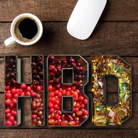 Ruxion 13.7" Gold Cardboard Letters HBD for Charcuterie, Large Fillable Candy Gift Box – Hollow Gift Tray for Cupcakes, Candies & Birthday or Anniversary Decorations