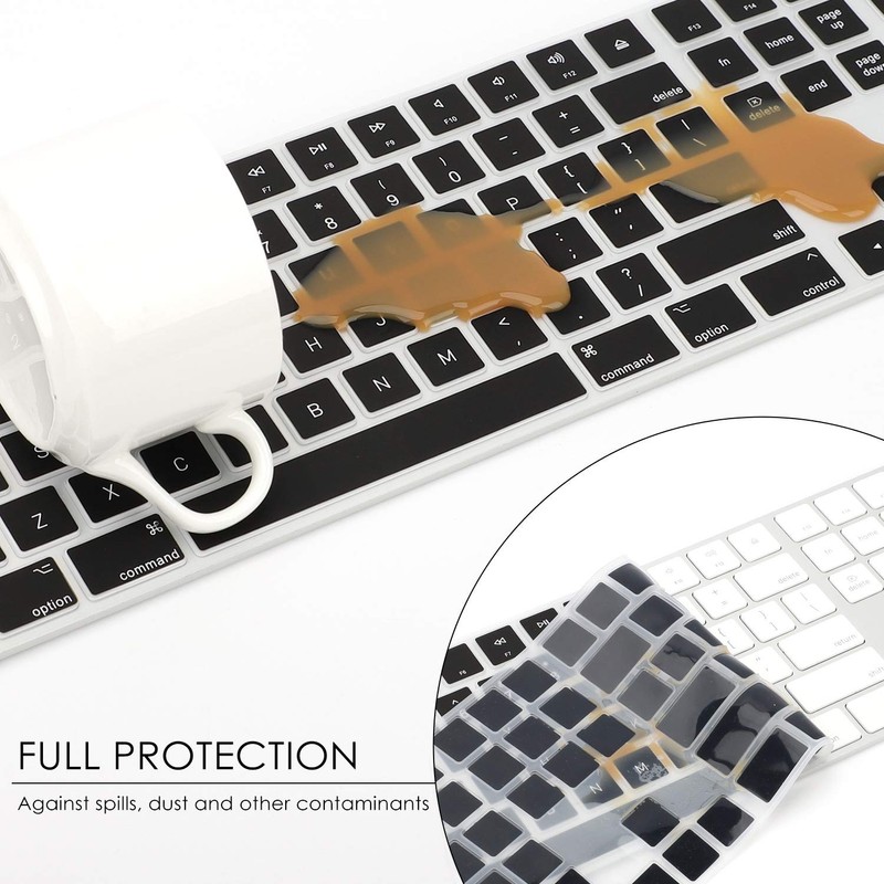 Allinside Black Cover for Apple iMac Magic Keyboard with Numeric