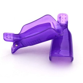 Juego de 10 Clips para Quitar Esmalte de Uñas, Herramienta de Eliminación de Uñas Postizas con Material Plástico, Morado, para Decoración de Uñas y Uso Profesional