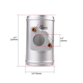 BARTOO Air Flow Meter Base MAF Sensor Mount Fit for 1992-2000 Toyota, 1993-2003 Mazda, 1993-2002 Subaru Impreza/Legacy/Forester, 1992-1997 Honda Civic /Accord, (3.0", 1)