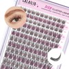 CALAILIS Individual Eyelashes, 132 Pieces, DIY Cluster Eyelashes, D Curl,
