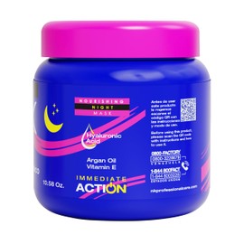 NK Professional Care, Inverted Hair Routine Nourishing Mask for night, with Hyaluronic Acid, Argan Oil and Vitamin E, Nourishes and Repairs Hair. 10.58oz / 300g.