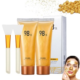 Gold Peel Off Mask, Peel Off Anti Falten Whiten Maske, Goldfolien Reinigung Maske, Anti Falten Anti Aging Gesichtsmaske für Jeden Hauttyp, Hautstraffend & Verjüngend Für Strahlende Gesichtsmasken