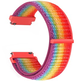 Vodtian 18 mm Nylon Bracelet Compatible with Garmin Venu 2S/Venu 3S/Vivoactive 4S/Vivomove 3S/Forerunner 255s/255s Music/265s, Quick Release Replacement Sport Loop Watch Strap for Men and Women