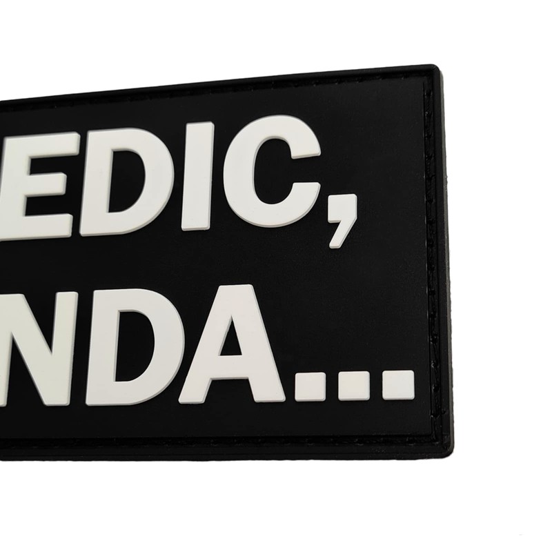 Medic Kinda Funny PVC Patch (Black and White)
