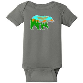 U.S. Custom Tees Pigeon Forge Bear Baby One Piece 12M Charcoal