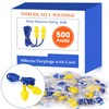 500 Pairs Corded Ear Plugs Bulk 25dB NRR with String,Blue