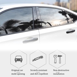 BOLTRY Automobile Door Window Pillar Post Trim B Pillar Molding Trim Fit for GMC Terrain 2018-2023 6Pcs