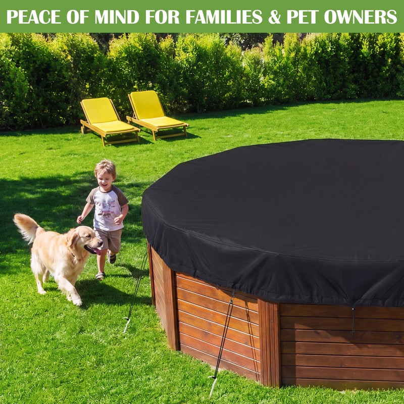 Aodaer 12FT Pool Cover for Above Ground Pools 420D Heavy
