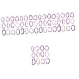 TEHAUX 60pcs Beautiful Floral Hair Scrunchies Elastic Hair Ties for Girls Stretchy Bands for Everyday Use for Parties Weddings and Casual Wear