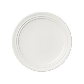 broste Copenhagen Dessert Plate 'Stevns' Glossy Glazed Stoneware Chalk White, Diameter 21.7 x Height 2 cm
