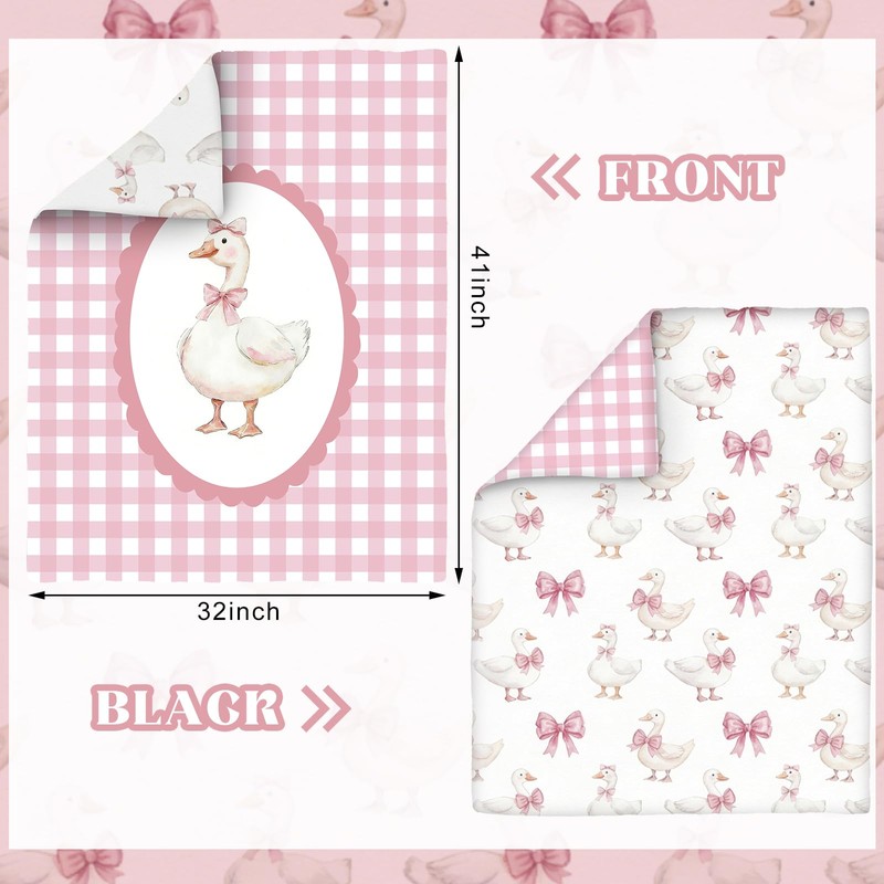 3 Pcs Bear Crib Bedding Set Nursery,Pink,Silly Goose
