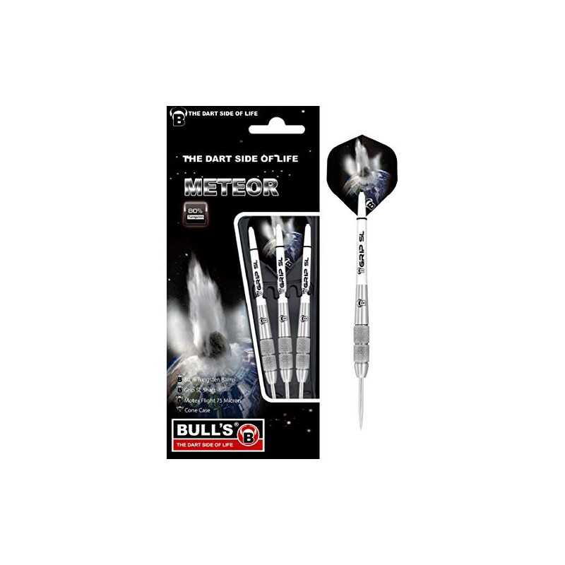 Bull's Meteor Mt13 Steel Dart 29g Silver/White