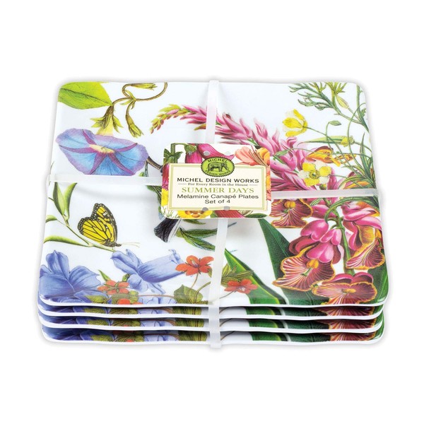Summer Days Snack Plates 16 x 16 cm Set of