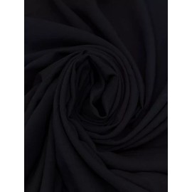 Unbranded Rayon ITY  Fabric Designer Dark Navy Blue Lightweight Solid By the Yard