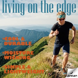 EMPIRELION 3.5" Wide Lightweight Headband Thin Sports Sweat Hair Band Workout for Men Women - Stretchy Moisture Wicking