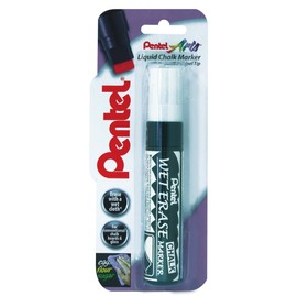 Pentel Wet Erase Chalk Marker Jumbo Tip - White