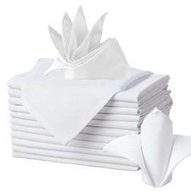 Pack of 12 Table Decoration Napkins, Cotton Craft Napkins, Reusable Fabric Napkins, Washable Reusable Table Napkins, for Home Use