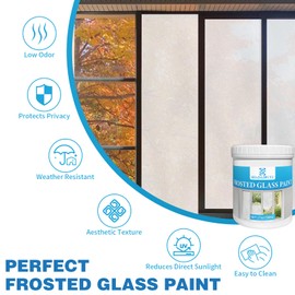 Frosted Glass Paint for Windows,17oz Privacy Windows Paint, Waterproof & UV Resistant,Window Tint for Home,Bathroom,Kitchens,Sliding Door,Offices in Glass Surfaces