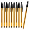 Bic Japan BIC CST-OF08BLKP10 Oil Based Ballpoint Pen, Orange, Crystal,