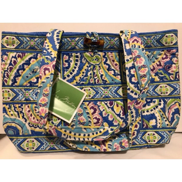 Vera Bradley New Capri Blue Small Tic Tac Tote Bag