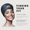 Gorro de natación grande para mujer, gorro de natación para