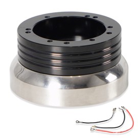 YIUIY 5 & 6 Hole Billet Steering Wheel Hub Adapter Black