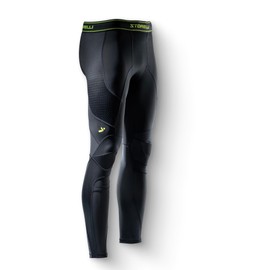 Storelli Men's BodyShield Turf Burn Leggings 2, Compression Soccer Leggings Protection with Shin Guard Pockets, Black, Extra Large
