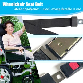 Elderly Wheelchair Seat Belt for Disabled Patient - Electric Scooters Replacement Band Accessories, Adjustable up to 50"L, 1.5"W