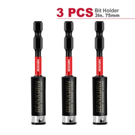 Geinxurn 3Inches Impact Magnetic Screwdriver Bit Holders, 3PACK Extension Socket Drill Bit Holder S2 Alloy Steel Hex Shank Quick-Change Drill Bit Guide