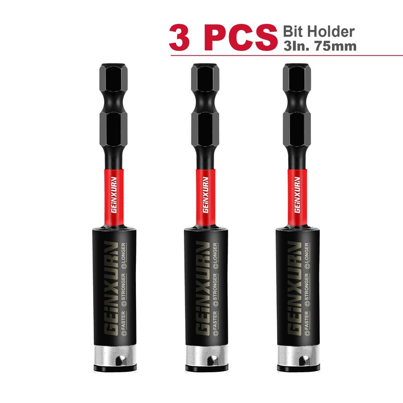 Geinxurn 3Inches Impact Magnetic Screwdriver Bit Holders, 3PACK Extension Socket