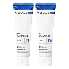 Wellage Real Hyaluronic 100 Cream, 80ml, 2 pcs / 웰라쥬 리얼 히알루로닉 100 크림, 80ml, 2개